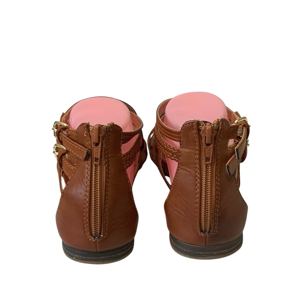 Report Georgya Cognac Gladiator Strappy Sandals - Women's Size 8 - Picture 7 of 10